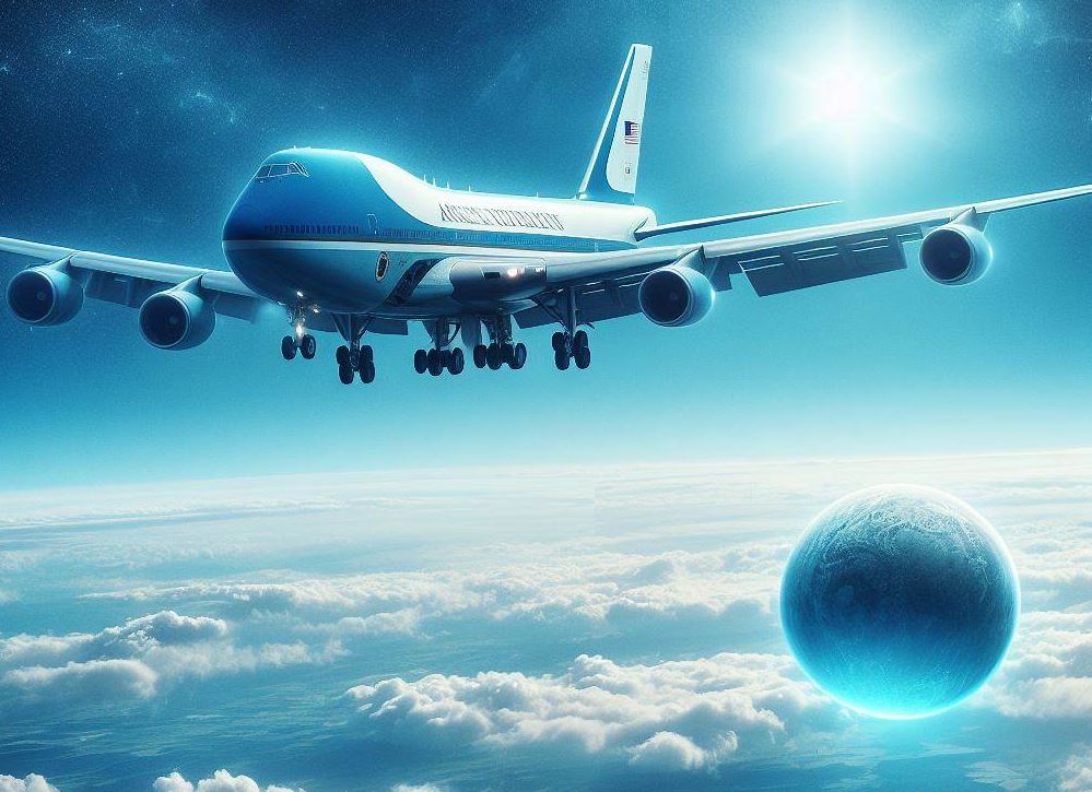 НЛО следует за самолетом президента США Джо Байдена