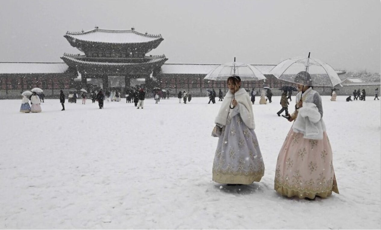 Потепление климата?  В столице Южной Кореи зафиксирован самый сильный однодневный снегопад в декабре за 40 лет