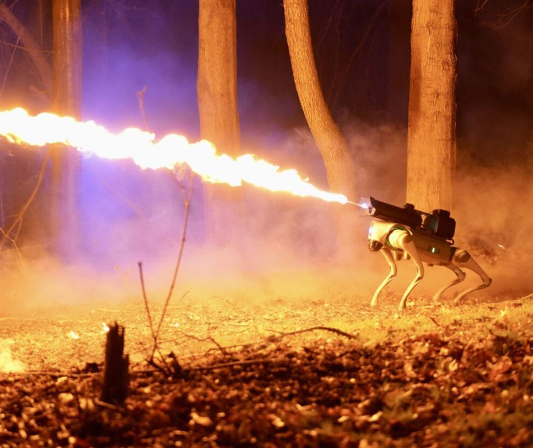 Компания из Огайо начала продавать «Термонатор», огнедышащего робота-собаку