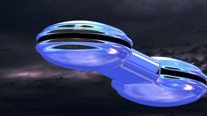 Инженер Пентагона увидел огромный синий НЛО в форме гантели