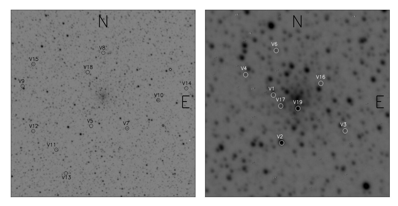 Две новые переменные звезды обнаружены в шаровом скоплении NGC 6558