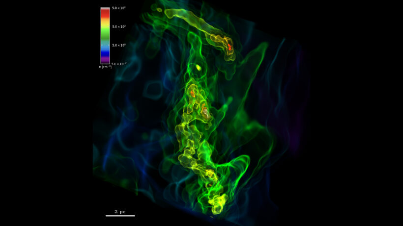 Первые звезды Вселенной оказались меньше, чем считалось, и формировались в хаосе